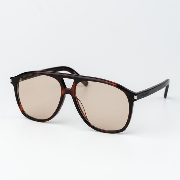 Saint Laurent DUNE Men Sunglasses Havana Brown Aviator SL596 003 - Picture 1 of 13